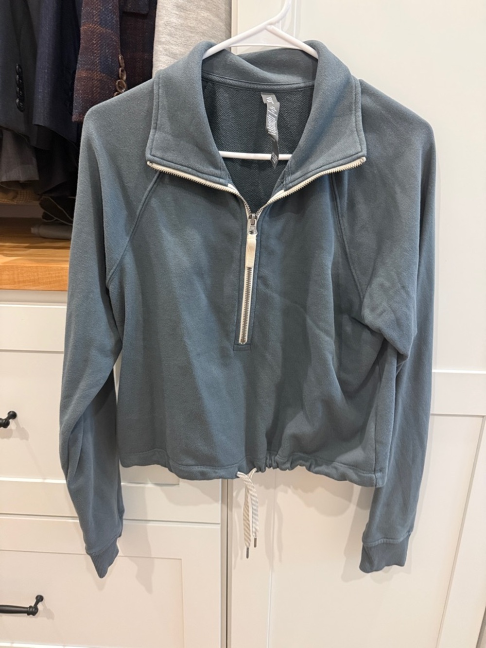 Vuori Slate Blue Half-Zip matching sweat outfit